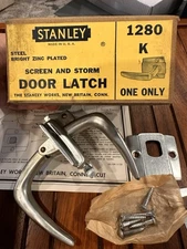 Vintage Stanley Screen and Storm Door Latch Kit 1280 K Steel Zinc Plated New IOB