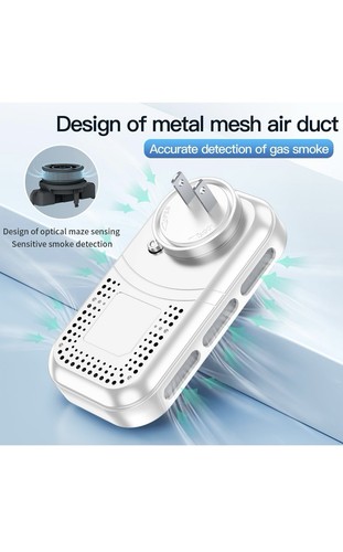 5IN1 Home Plug in Smoke & Carbon Monoxide Detector Gedsffati HD11-CS White - Picture 10 of 13