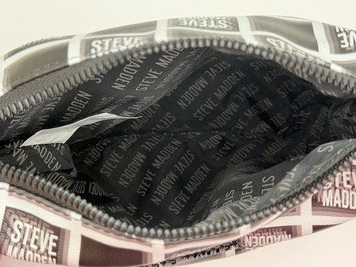 Steve Madden Kosmetiktasche / Handtasche mit kariertem Logo - Bild 3 von 5