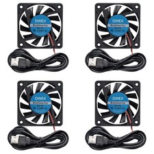 4-Pack USB Brushless Cooling Fan 60mm x 10mm 5V DC 60x60x10mm