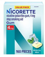 Nicorette 4 mg Coated White Ice Mint Gum - 160 Count