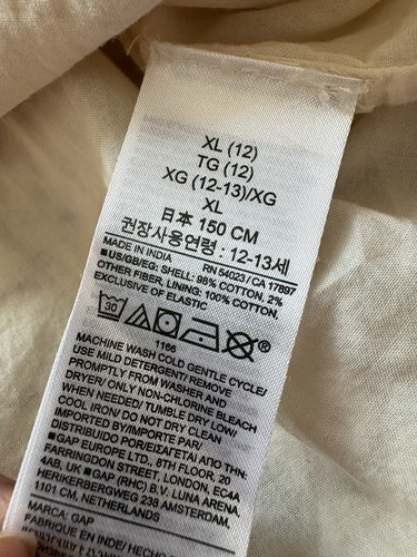 Gap Dress Girls XL(12) Cream Floral Metallic Shine Smocked Trim Skater NWT - Picture 10 of 15