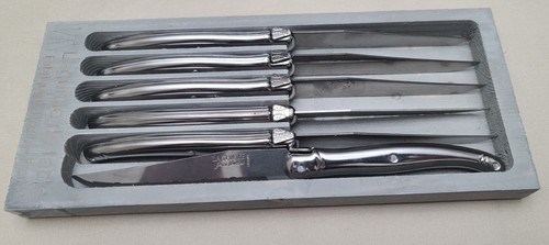 Jean Dubost Laguiole Steakmesser 6er Set Edelstahl Biene Made in France