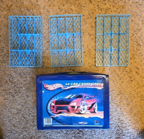 ¡HOT WHEELS! 48 Hot Wheel Estuche de Transporte! 2001 (3 bandejas) - Imagen 1 de 5