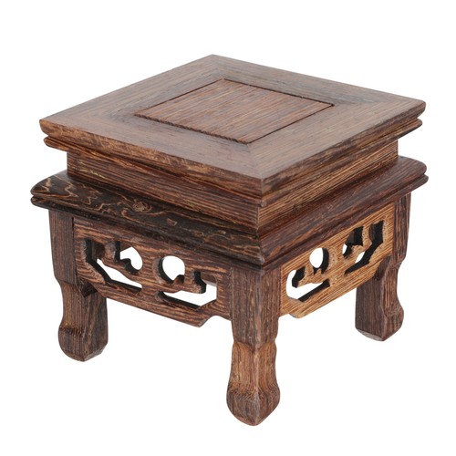 Soporte de exhibición artesanal estilo chino soporte para maceta de madera base de madera - Imagen 5 de 12