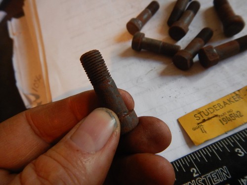 (8) NOS 64 65 66 STUDEBAKER Flywheel Crank Shaft Bolts 194542 51-64 STICK V8 - Picture 3 of 5