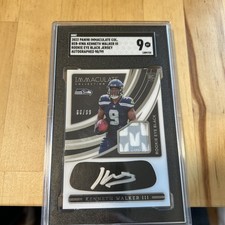 2022 Panini Immaculate Collection Kenneth Walker Eye Black Auto 90/99 Number 9 9