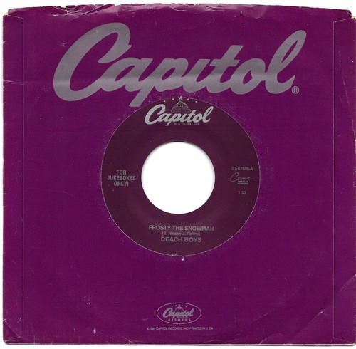 The Beach Boys: Frosty The Snowman / Little Saint Nick - rare juke only plays NM - Picture 1 of 2