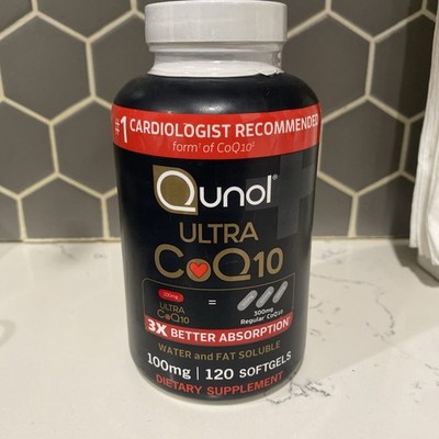 Qunol Ultra CoQ10 100 mg Supplement 3x Better Absorption 120 Exp 09/2027+