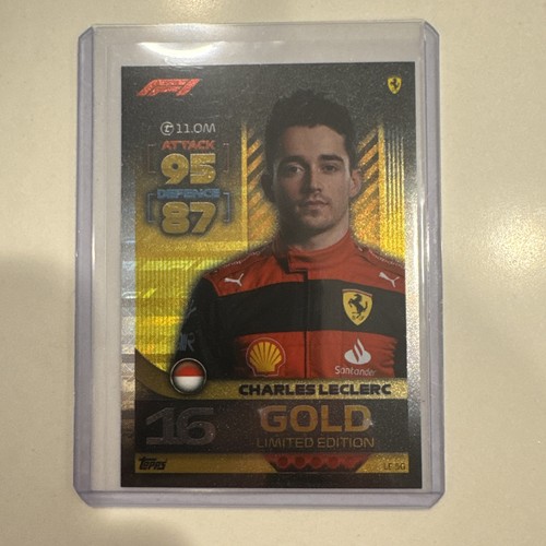 Topps F1 Turbo Attax 2022 Formel 1 LE 5G Charles Leclerc Gold Limited Edition - Picture 1 of 2