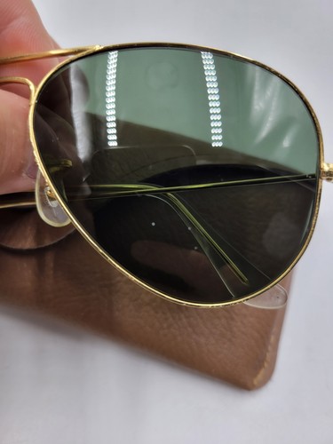 VTG Antique B&L Bausch Lomb Ray Ban Aviator Gold Tone 62-14 62mm & CASE - Picture 2 of 23