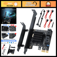4-Port SATA III 6Gbps PCI-E X1 Controller Card, SSD/HDD Expansion for Windows/Li