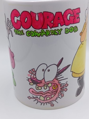 Handkolorierte Tasse - Courage the Cowardly Dog - Cartoon 90er - Bild 3 von 5