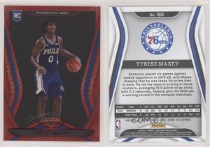 2020-21 Certified Mirror Red Tyrese Maxey #180 Rookie RC