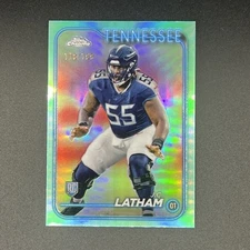 2024 Topps Chrome Jc Latham Aqua /199 Rookie Titans