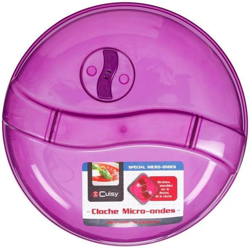 Tapa Microondas, 25,5 Cm Di Diametro, Rosso/Trasparente/Viola/Verde - Foto 5 di 12