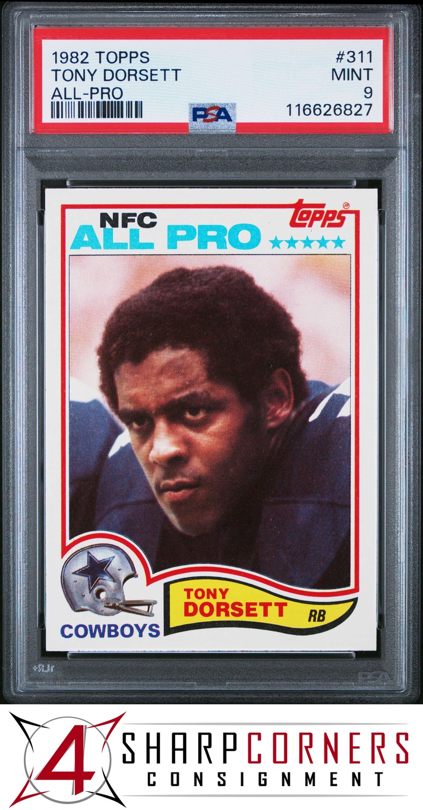 1982 TOPPS ALL-PRO #311 TONY DORSETT COWBOYS HOF PSA 9