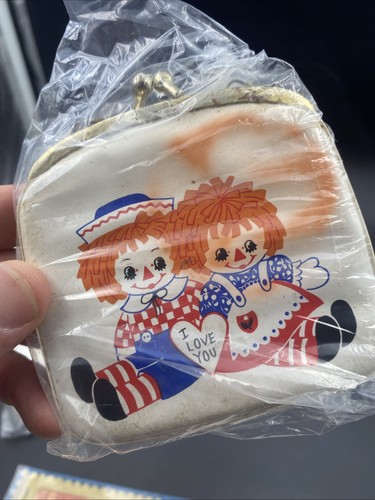 Vintage Raggedy Anne Lot-New 1974 Ann And Andy Bracelet-2 1975 Coin Purses - Picture 5 of 9