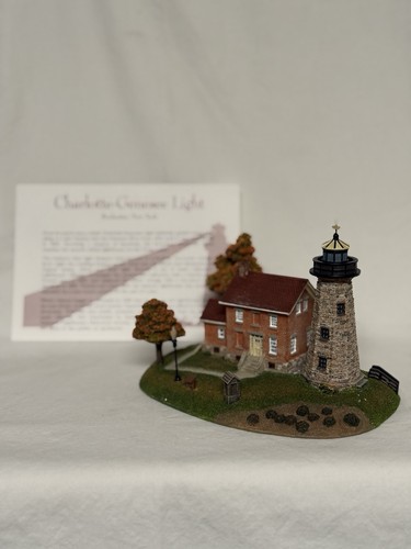 NIB Danbury Mint Great Lakes Lighthouse Charlotte-Genesee Rochester, New York - Picture 9 of 18
