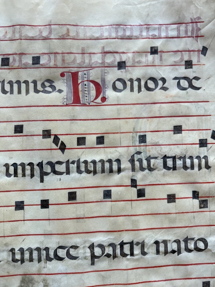 Vast Illuminated Leaf From A Choir Book, Italy, C. 1425 - Image 4 of 4