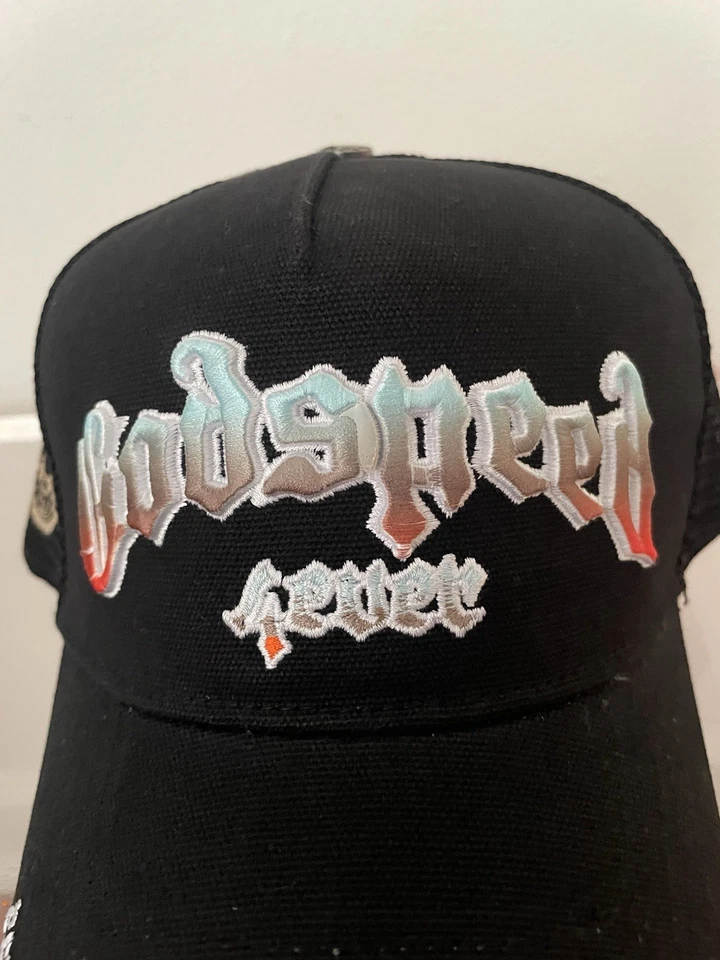 Godspeed GS Forever Trucker Sombrero Ajustable Snapback Negro/Blanco/Naranja Pre-Debido Foto 2 de 4