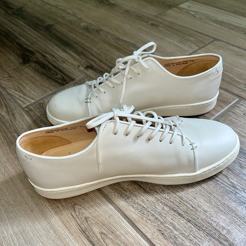 Crown Northhampton Harlestone Derby Off White Sneaker in pelle da uomo 10,5 / UK 9,5 - Foto 5 di 8