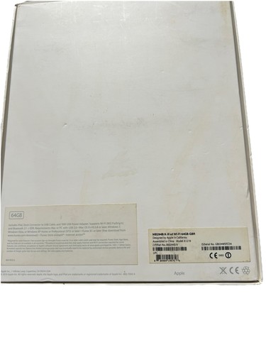 Apple iPad 1st Generation A1219 Wi-Fi  9.7" 64GB Space Grey Tablet IOS 5.1.1 - Picture 6 of 8