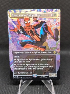 Spectacular Spider-Man (0239) Borderless Textured Foil Marvel's Spider-Man Foil