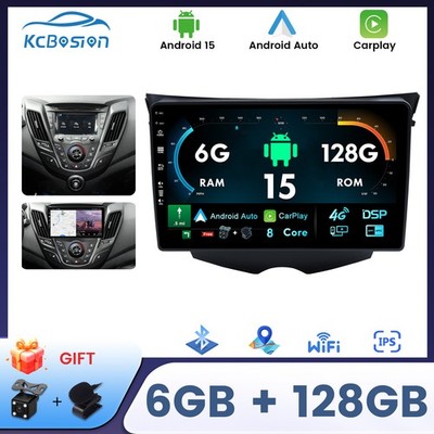 128GB CarPlay Für Hyundai Veloster FS 2011-2017 Android 15 Autoradio GPS DAB+ BT