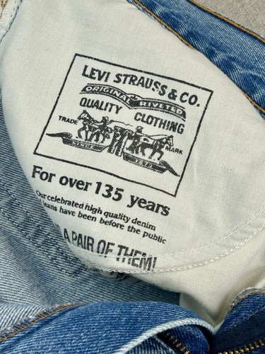 Levi's 503 Denim Jeans Mens Size W36 L32 Ready Rinse Blue Straight Pants - Picture 10 of 19