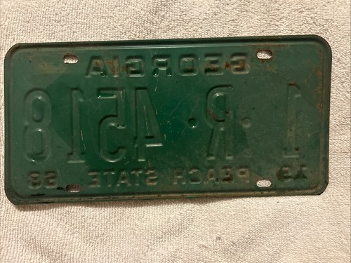 Vintage 1968 Georgia License Plate - Picture 2 of 2