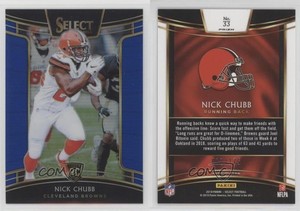 2018 Panini Select Concourse Blue Prizm /175 Nick Chubb #33 Rookie RC
