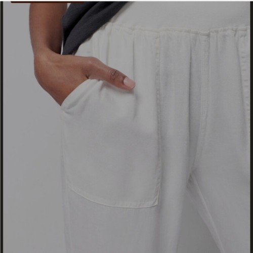 Faherty White Linen Tencel Lounge Pant Joggers - Picture 3 of 9