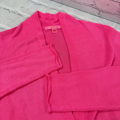 Lilly Pulitzer edle Fransen Hot Pink Long offene Strickjacke Pullover Gr.M 004655 - Bild 8 von 10