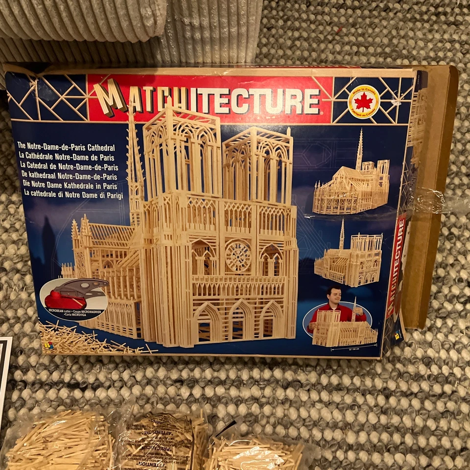Matchitecture Notre-Dame-De-Paris Cathedral Wood Building Model Kit Set 95% - Image 4 of 4