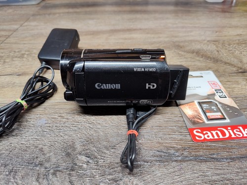 Canon VIXIA HF M50 Full HD 1080p 8GB Flash Camcorder AVCHD 10x 16GB SDHX - Picture 2 of 8
