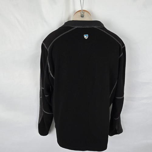 Kuhl Active Sweatshirt Men's L Black Revel 1/4 Zip Fleece Kashmira Quick Dry - Picture 4 of 15