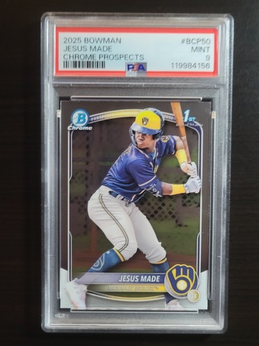 2025 Bowman Chrome Prospects #bcp50 Jesus Made 1st Bowman PSA 9