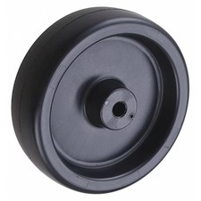 Caster Wheel, Polyolefin, 5", 350 Lb., Black,  26Y366