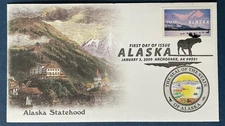 Fleetwood 4374 Alaska Statehood Anchorage Alaska 50th Anniversary Moose 