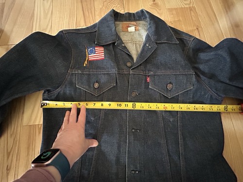 Vintage 70s Levi's Type 3 Denim Jacket 70505 0217 Made in USA Sz 44 - Picture 10 of 17
