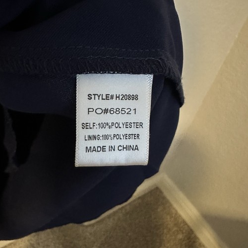 Jodifl Women’s Navy Blue Puff Sleeve Dress With Pockets Size Large - Picture 8 of 12