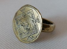 Very Stunning Rare Ancient Old Antique Bronze Ring Viking Artifact Authentic