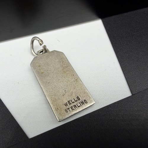 Vintage Wells Sterling Silver Saint St Christopher Protector Charm Pendant 2.5g - Picture 6 of 8