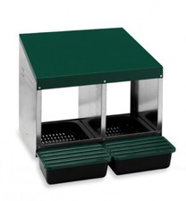 Legenest, Hühnernest, Legenester Hühner aus Metall und Kunststoff (2 Abteile)