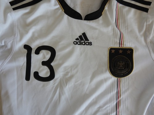 Germany 2010 Home Jersey #13 Ballack Adidas White Shirt Size S Football Soccer - Picture 6 of 12