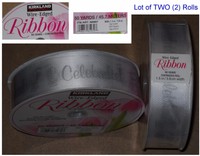 2 Rolls Kirkland Signature Celebrate 1.5 Wire-edged Ribbon - No Seams/100 Yards 2 Rolls Kirkland Signature Celebrate 1.5 Wire-edged Ribbon - No Seams/100 Yards