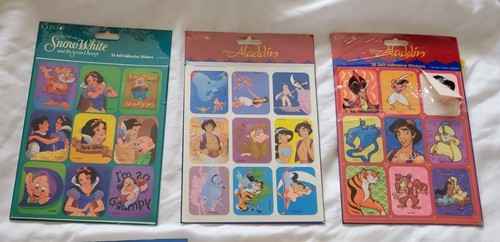 CLEO Disney Sticker Packs 1990's Vtg Sealed and Unsealed Snow White Mermaid etc - Picture 2 of 9