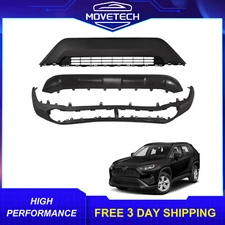 Front Bumper Lower Skid Plate Grille & Valance Panel For 2019-2021 Toyota RAV4