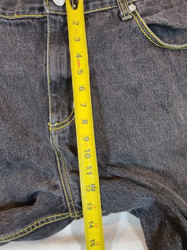 Vintage Coogie Shorts Men's W44 Jeans Embroidered Bee Hippie Hip Hop Denim Black - Picture 7 of 9